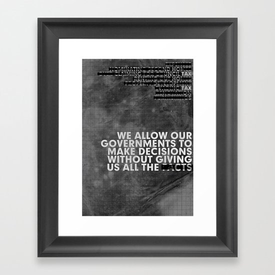 The Facts Framed Art Print