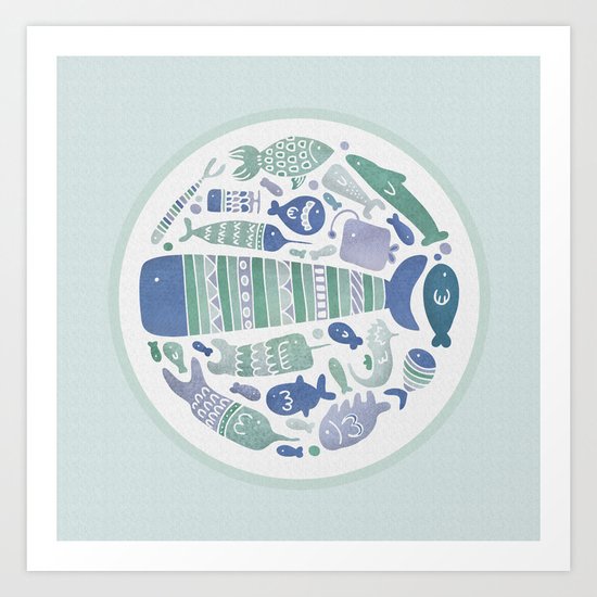 Little Fishes Art Print
