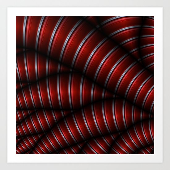 red and silver Art Print
