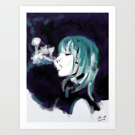 Smoking Colors. Art Print
