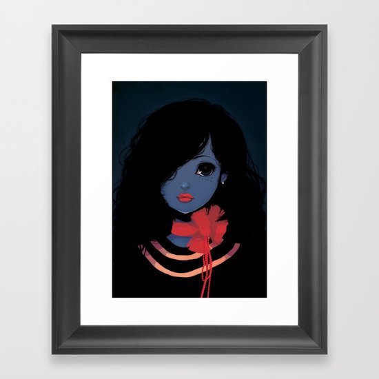 Blue. Framed Art Print