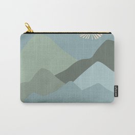 Peaceful Places Carry-All Pouch | Mountains, Peacefulplace, Planetjanetart, Camping, Blues, Digital, Greys, Summermountain, Greens, Graphicdesign 