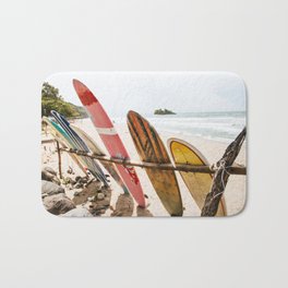 Surfboard Bath Mats Society6