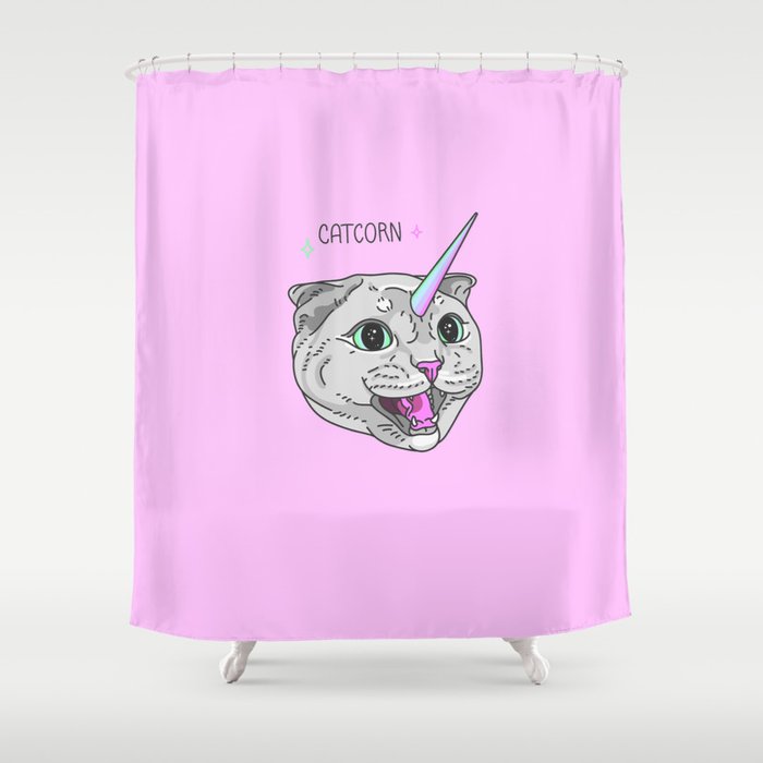 Catcorn Shower Curtain