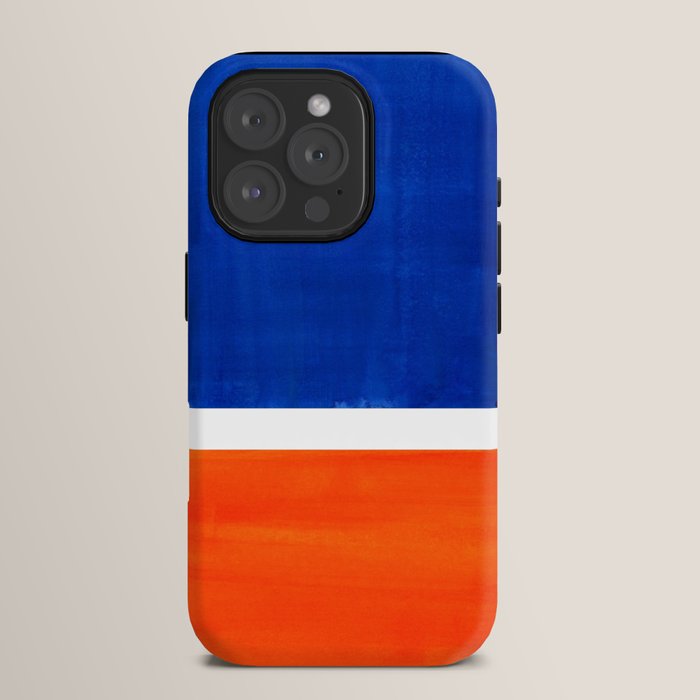 Colorful Bright Minimalist Rothko Orange And Blue Midcentury Modern Art Vintage Pop Art