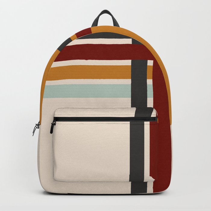 Colored Retro Cross Stripes Backpack