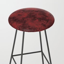 Red Leafy Paint Spill Print Abstract Lover Pattern Bar Stool