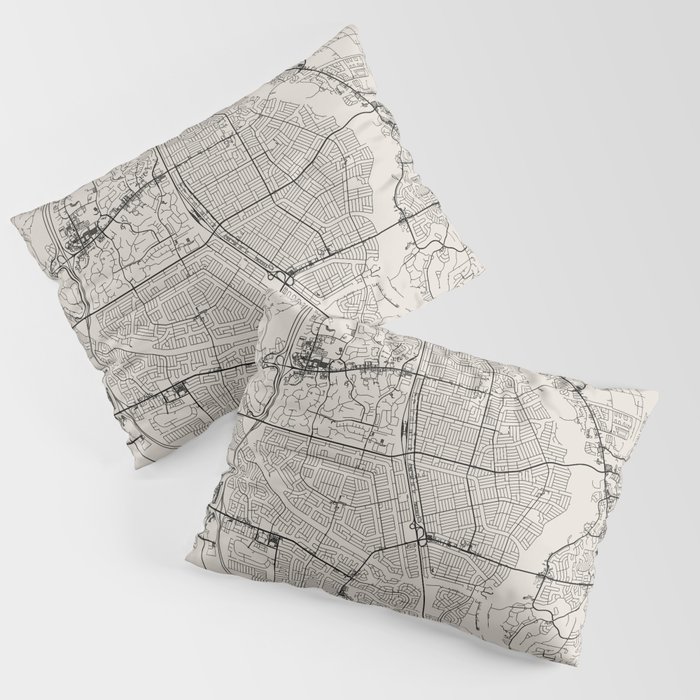 Map of Port St. Lucie USA Pillow Sham