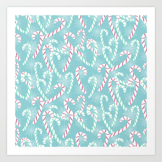 Frosty Canes Art Print
