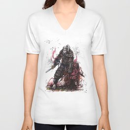 Geralt of Rivia Witcher Samurai Tribute V Neck T Shirt
