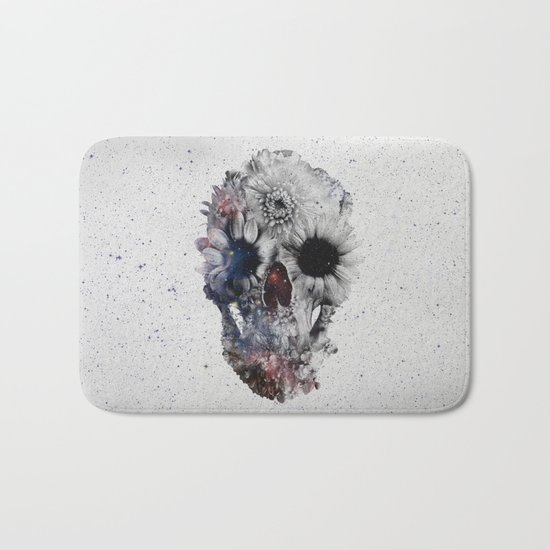Floral Skull 2 Bath Mat
