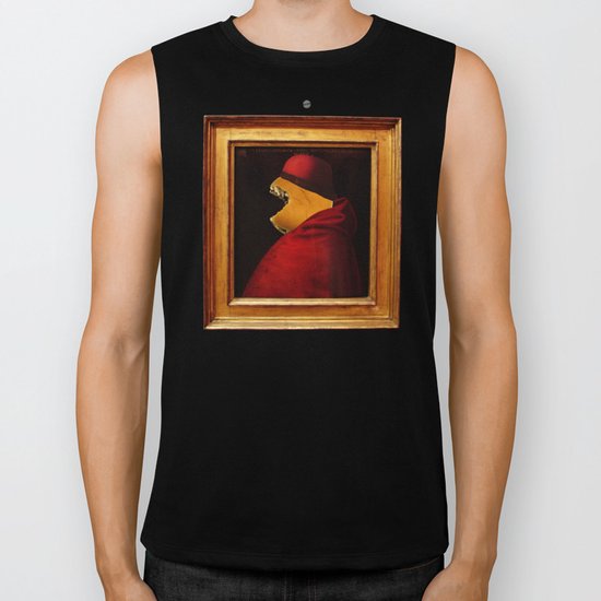 The Painting Collection Pray for Burgers Collage Biker Tank