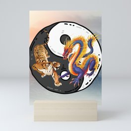 Tiger and Dragon Yin Yang Mini Art Print