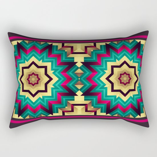 Geometric kaleidoscope with star shapes Rectangular Pillow