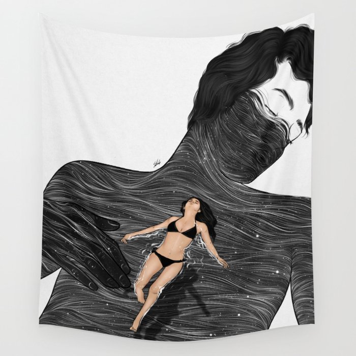 Floating over you. Wall Tapestry