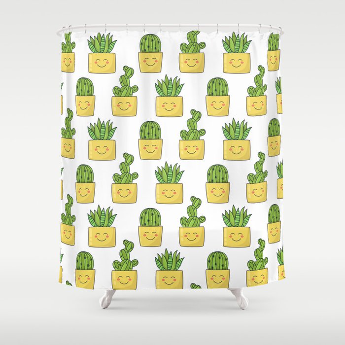Cactus love pattern Shower Curtain