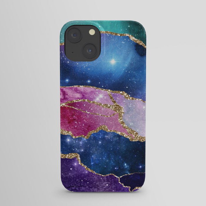 Pink Marble Galaxy iPhone Case