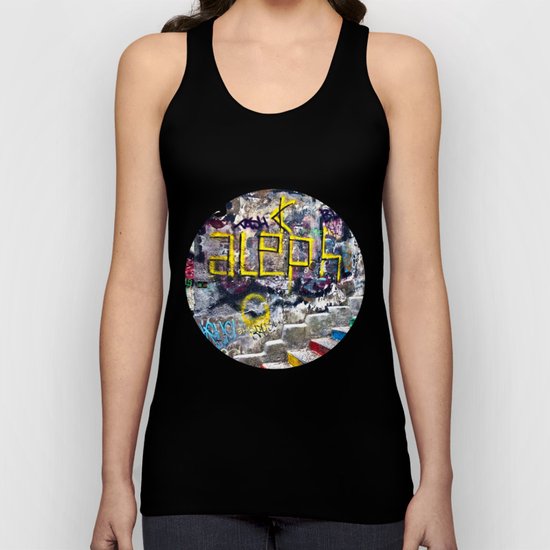Sicilian Facade with Graffiti Unisex Tank Top