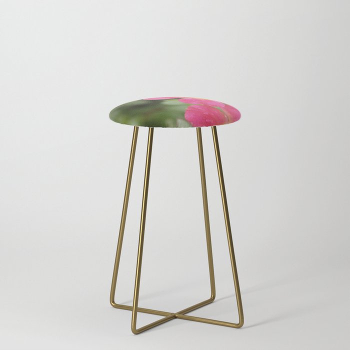 Neon Flowers Counter Stool