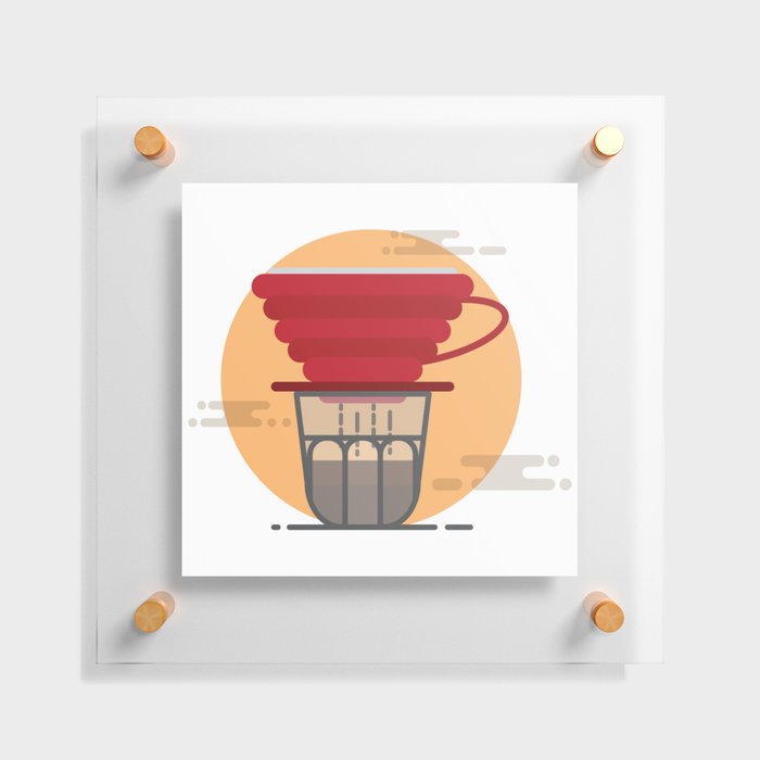 Pour Over Coffee Floating Acrylic Print