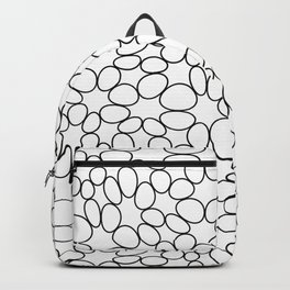 Abstract hand painted black white geometrical stones Backpack | Blackwhitestones, Geometrical, Abstractpattern, Modern, Trendy, Abstractstones, Black, Geometric, Handpaintedstones, Circles 