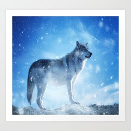 Ice Wolf Art Prints to Match Any Home's