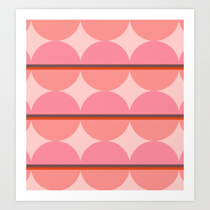 Abstraction_Geometric_Circles_Pattern_Minimalism_002 Art Print