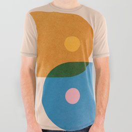 Abstraction_SUN_BALANCE_YIN_YANG_CONNECT_POP_ART_0108A All Over Graphic Tee