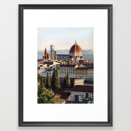Florence Italy in Watercolor Framed Art Print