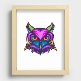 The owl pop art Recessed Framed Print