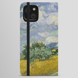  Vincent van Gogh A Wheatfield, with Cypresses  iPhone Wallet Case