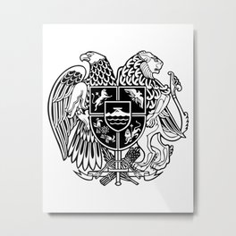 ARMENIAN COAT OF ARMS - Black Metal Print | Digital, Mesropmashtots, Armenianflag, Armenianart, Stencil, Graphicdesign, Illustration, Armeniancoatofarmsart, Armenia, Artcollectibles 