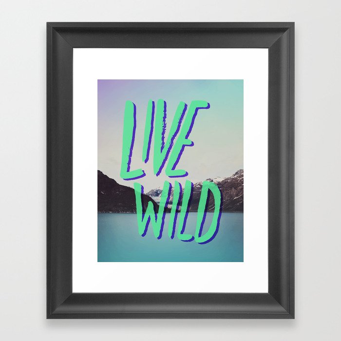 Live Wild: Alaska Framed Art Print