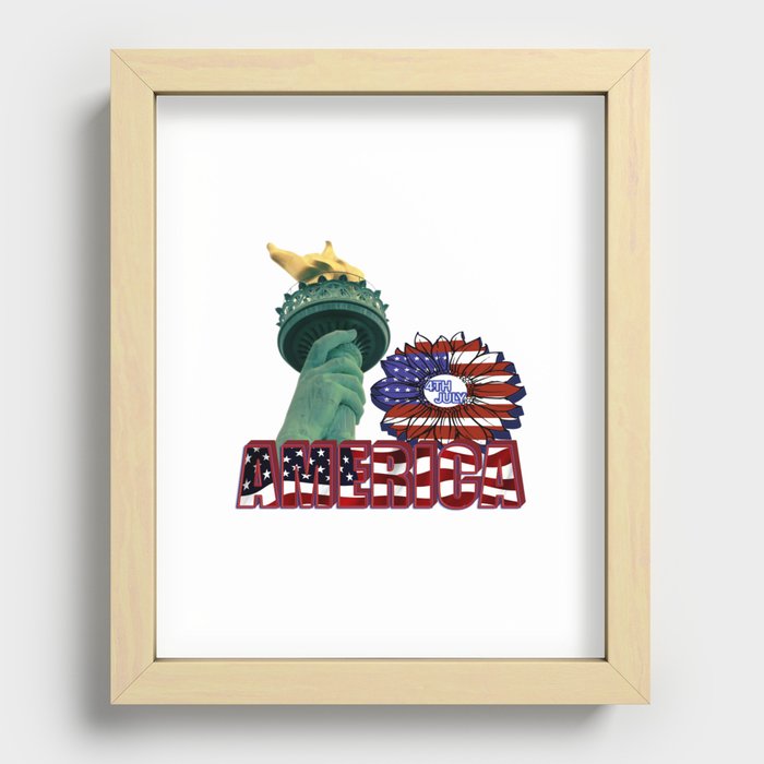 4th of July  Recessed Framed Print