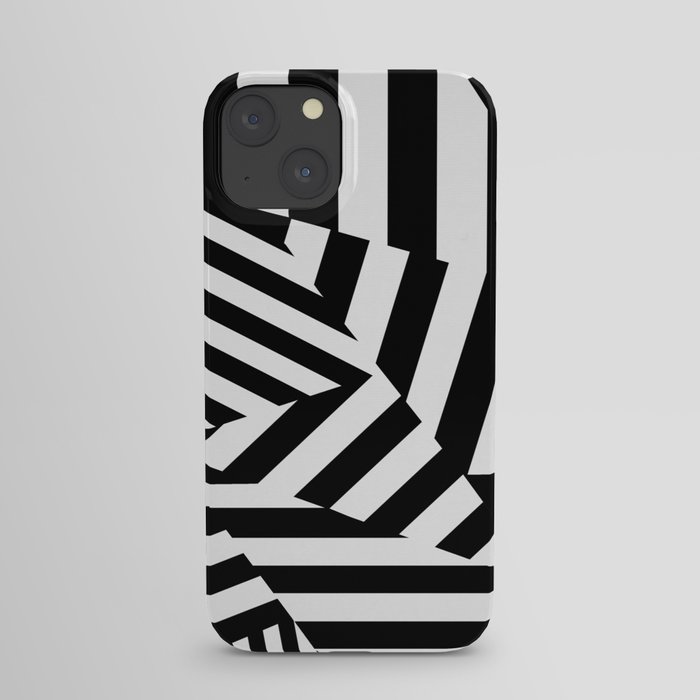 RADAR/ASDIC Black and White Graphic Dazzle Camouflage iPhone Case