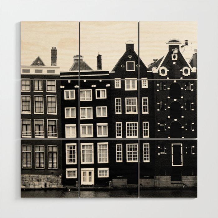 The canal houses of Amsterdam Wood Wall Art