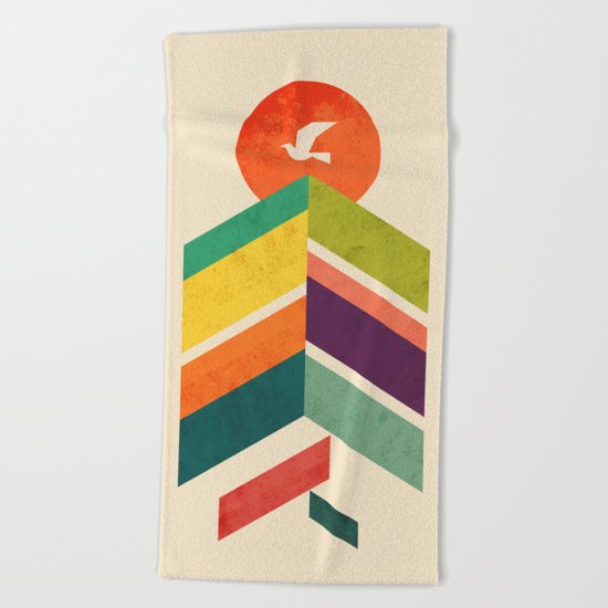 Lingering Mountains Beach Towel