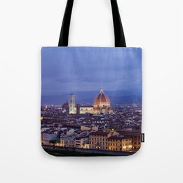 Florence Duomo At Night Tote Bag