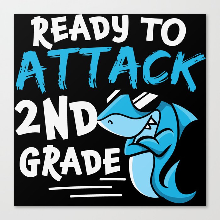 Ready To Attack 2nd Grade Shark Canvas Print