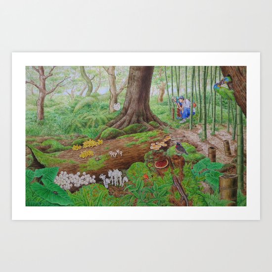 A Day of Forest (5). (dead wood ecosystem) Art Print
