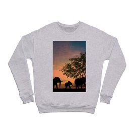 Sunrise Elephants Crewneck Sweatshirt