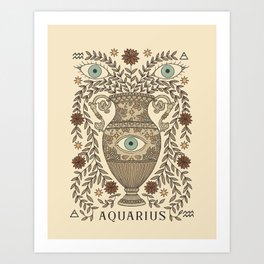 Aquarius, The Water Bearer  Art Print