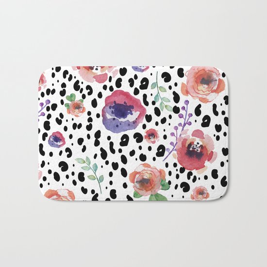 Abstract animal flowers Bath Mat