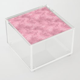 Luxury Pink Metallic Stripes Pattern Acrylic Box