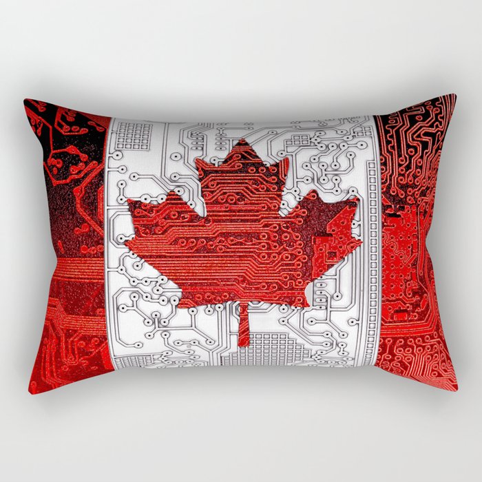 circuit board Canada (Flag) Rectangular Pillow