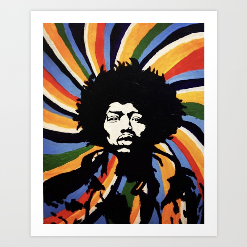 Jimi Hendrix Art Print By Milbornart Society6