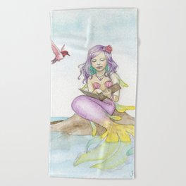 Precocious mermaid - MerMay 2018 Beach Towel
