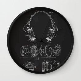 Headphone patent Wall Clock