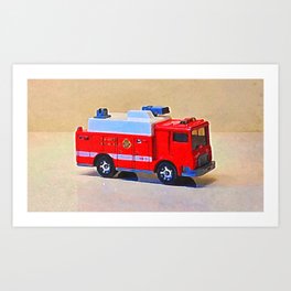 Toy Fire Truck Art Art Print