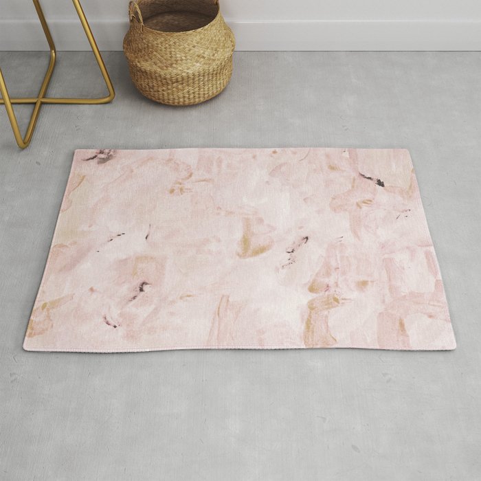 abstract-soft pink Rug